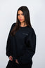 JET BLACK GLOBAL CREWNECK