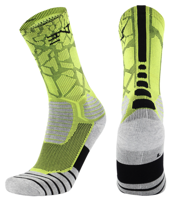 Green and white basketball socks online