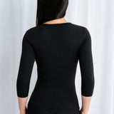 3/4 LONG SLEEVE JET BLACK.