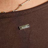 CHOCOLATE CAP SLEEVE TEE.