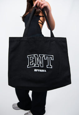JET BLACK TOTE BAG