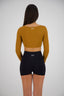 TOFFEE LONG SLEEVE AALIA CROP