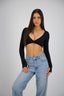 JET BLACK LONG SLEEVE AALIA CROP