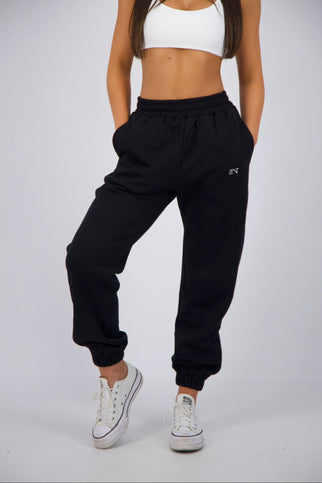 JET BLACK ENT TRACKPANTS