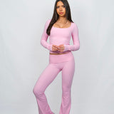 BLUSH FOLDOVER FLARES