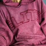 VINTAGE HOODIE - WASHED RED.