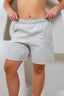 GREY MARLE TRACK SHORTS.