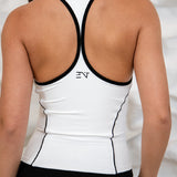 WHITE RACERBACK TANK
