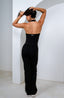 JET BLACK ZARLIA HALTER NECK