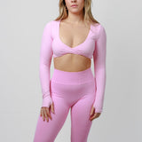 BLUSH LONG SLEEVE AALIA CROP