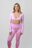 BLUSH LONG SLEEVE AALIA CROP