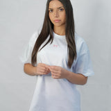 WHITE UNISEX OVERSIZED ENTee