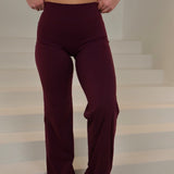 WINE STRAIGHT LEG PANTS