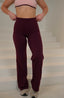 WINE STRAIGHT LEG PANTS