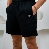 JET BLACK TRACK SHORTS