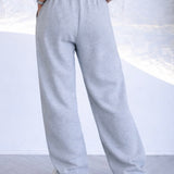 GREY STRAIGHT LEG TRACKPANTS
