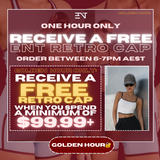 OFFER 01🔐: SPEND $99.99+ & RECEIVE A FREE RETRO CAP ✨🩵♥️