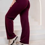 WINE STRAIGHT LEG PANTS