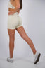 BUTTERMILK SEAMLESS SCRUNCH SHORTS