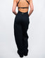 JET BLACK STRAIGHT LEG TRACKPANTS