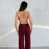 TWO TONE CROP (BURGUNDY X IVORY).