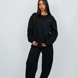 JET BLACK GLOBAL CREWNECK