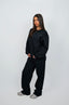 JET BLACK GLOBAL CREWNECK