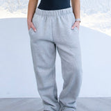GREY STRAIGHT LEG TRACKPANTS
