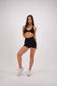JET BLACK SEAMLESS SCRUNCH SHORTS