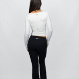 WHITE SCULPT LONG SLEEVE