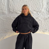 VINTAGE HOODIE - WASHED BLACK.