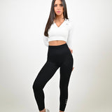 WHITE ESSENTIAL QUARTER ZIP