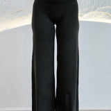 STEEL WIDE LEG PANTS.