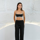 STEEL WIDE LEG PANTS.