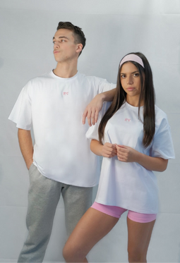 WHITE UNISEX OVERSIZED ENTee