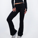 JET BLACK FOLDOVER FLARES