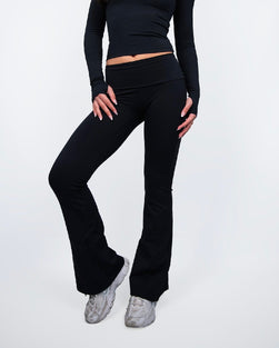 JET BLACK FOLDOVER FLARES