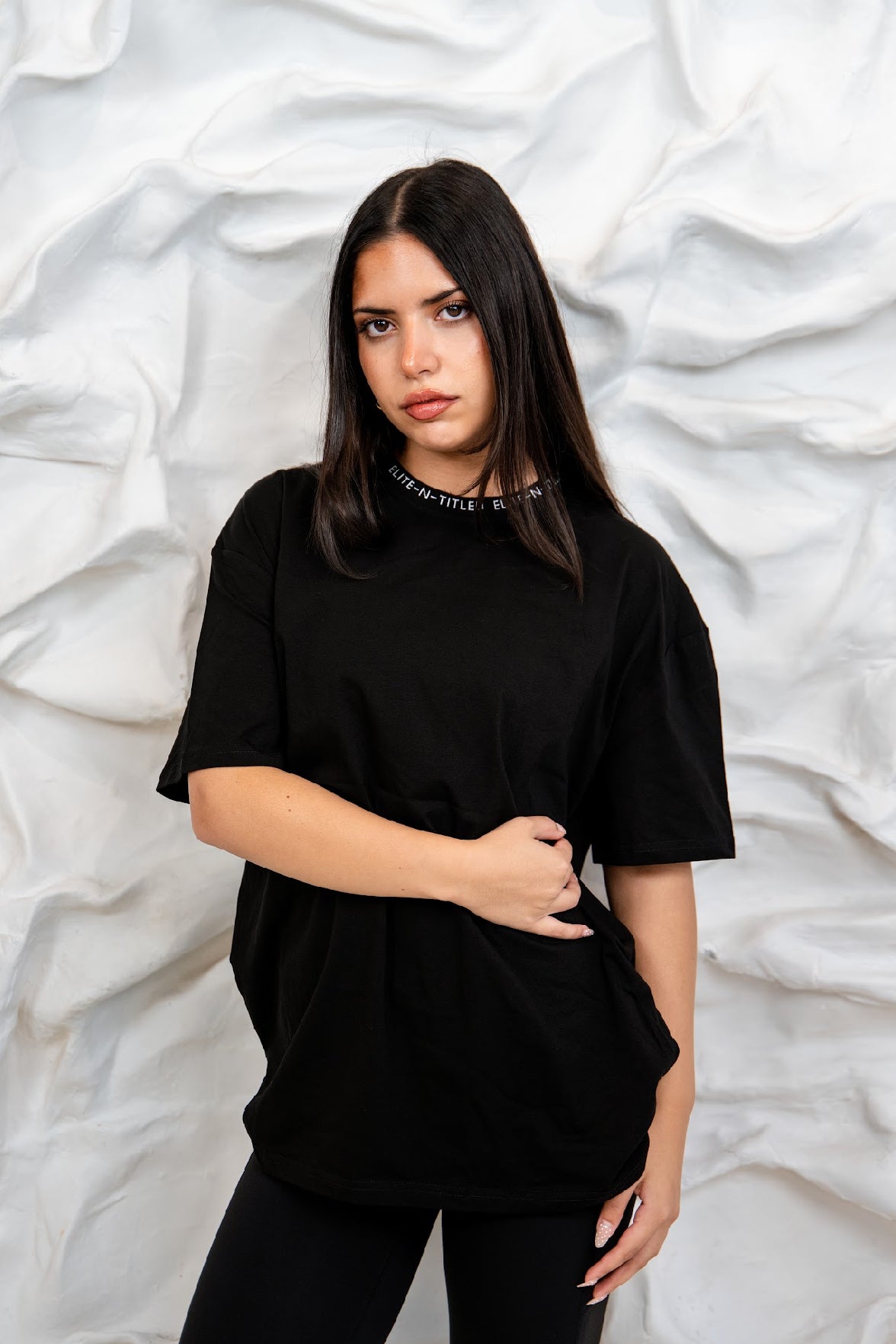 BLACK UNISEX OVERSIZED ELITE TEE