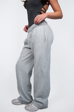 GREY STRAIGHT LEG TRACKPANTS