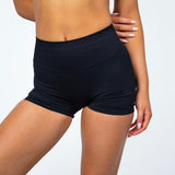 JET BLACK SCULPT SCRUNCH SHORTS