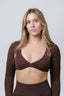 CHOCOLATE LONG SLEEVE AALIA CROP