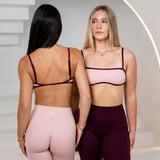 (DUSTY ROSE x WINE) TWO TONE CROP