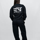 JET BLACK GLOBAL CREWNECK