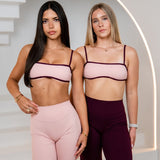 (DUSTY ROSE x WINE) TWO TONE CROP