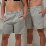 GREY MARLE TRACK SHORTS