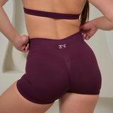 WINE SCULPT SCRUNCH SHORTS