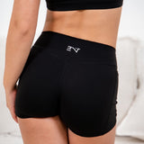 JET BLACK POCKET SHORTS
