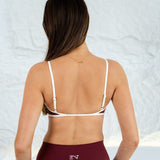 TWO TONE CROP (BURGUNDY X IVORY).