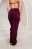 WINE STRAIGHT LEG PANTS.
