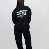 JET BLACK GLOBAL CREWNECK